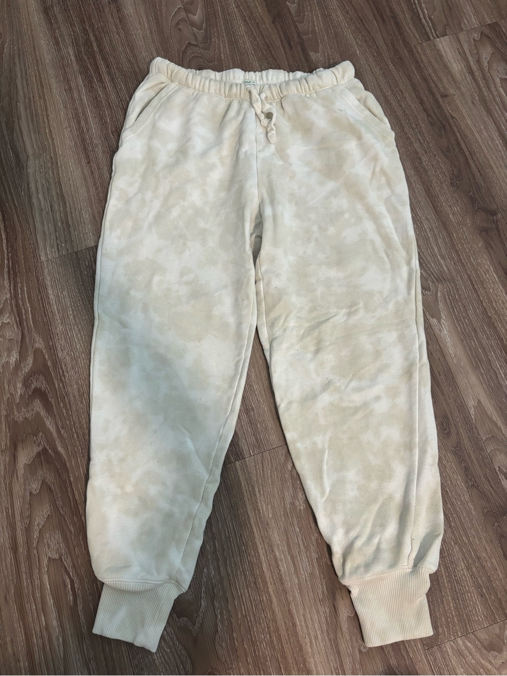 Aerie Cream Tie-Dye Jogger Pants